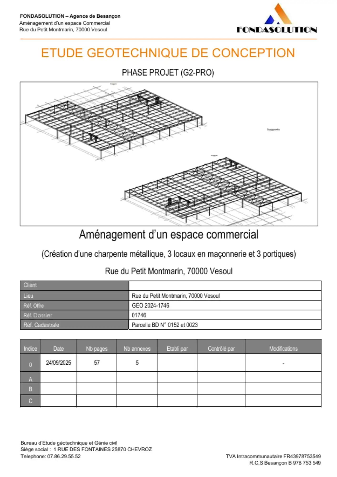 Étude géotechnique de conception (Mission G2)